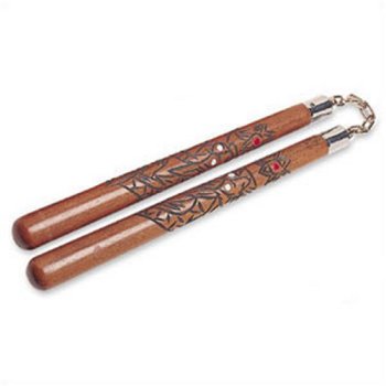 Carved Dragon Ball Bearing Nunchaku