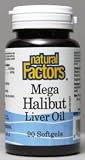 Mega Halibut Liver Oil (90Capsules) Brand: Natural Factors
