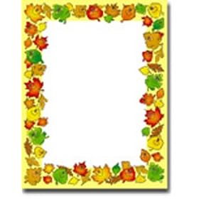 COMPUTER PAPER FALL LEAVES 50 PK 8 X 11 by Carson Dellosa
