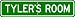 TYLER ROOM SIGN - Personalized Gift Boy or Girl, Aluminum