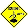 HORSESHOE ZONE game pitch novelty NEW sign