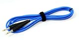 Rockburn 10 foot with Moulded 1 inch Jacks Guitar Lead - Blue