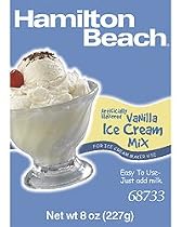 Hamilton Beach 68733 Vanilla Ice Cream Mix