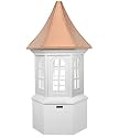 36" x 89" Georgetown Vinyl Copper Roof Cupola