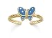 14k Black Enamel Butterfly Toe Ring - JewelryWeb