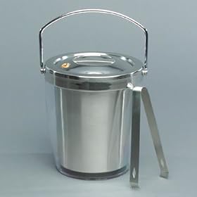 Ice Bucket and Tongs by Outset, Acrylic Stainless Steel by Outset