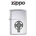 Zippo Lighter Celtic Cross, High Polished Chrome