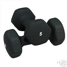 TKO Black Neoprene Dumbbell Pair - 5lb.