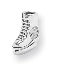 Ice Skate Charm in Silver for 3mm Charm Bracelets