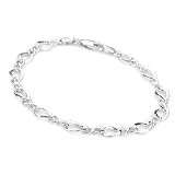 Sterling Silver Flat Figure 8 Link Bracelet 8