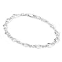 Sterling Silver Flat Figure 8 Link Bracelet 8"