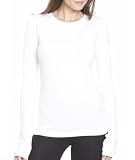 Next Level Apparel Ladies Soft Long-Sleeve Thermal T-Shirt, White, Medium