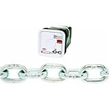 Campbell 0143426 System 3 Grade 30 Low Carbon Steel Proof Coil Chain in Square Pail, Zinc Plated, 1/4