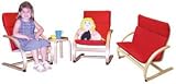 Product details for Comfort Chairs Double Seat And Table Set 4 Piece - Red