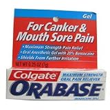 Colgate Orabase B Soothe-N-Seal gel With Benzocaine, Protectant for Canker Sore Pain Relief - 7 Gm