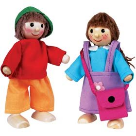 Childrens Toyshop  Toys : Children's Wooden Dress Up People