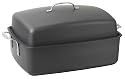 Calphalon Classic Nonstick Roaster with Domed Lid and Nonstick Flat Rack