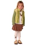 : Sweet Potatoes Herringbone Hound Pleated Front Skirt