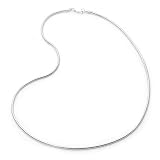 Bling Jewelry 1mm Sterling Silver 020 Gauge Italian Snake Chain Necklace