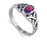 Impressive Amethyst Cubic Zirconia Band .925 Sterling Silver Ring