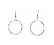 Earrings - E2 - Swarovski Circle "O" - 1" ~ Clear