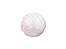 Venetian Blown Glass Round Bead - Pink and White Spiral