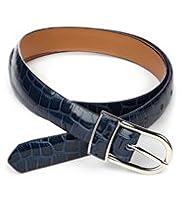 Inlay Buckle Animal Print Belt
