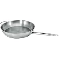 Update International SFP-08 SuperSteel Induction ready Stainless Steel Fry Pans with Helper Handle, 8-Inch, Natural Finish
