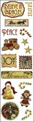 Karen Foster Vintage Christmas Clear Stickers 2.5″X10; 6 Items/Order