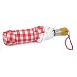 Pink Thrill Gingham Check Totes Novelty Auto Open Umbrella