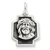 Sterling Silver Antiqued Ecce Homo Charm