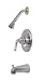 Premier 120182 Sanibel Single-Handle Tub & Shower Faucet, Chrome/Polished Brass