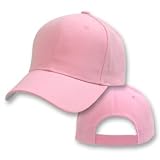Plain Adjustable Velcro Hats (Many Colors Available), Pink