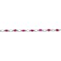 14K White Gold 7.93cttw Diamond & Ruby Bracelet 7"