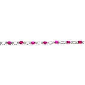 14K White Gold 7.93cttw Diamond and Ruby Bracelet 7 by FindingKing