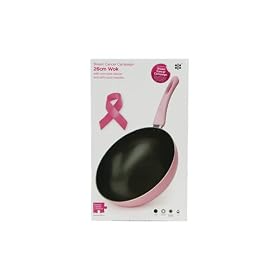 Ethos Breast Cancer Campaign Deep Non Stick Wok, 26cm