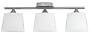 Eglo 82001A Cello 3 Light Ceiling Light Fixture, Nickel/Frosted Opal