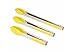 Prepology 3-Piece BBQ Kitchen Tong Set with Silicone Accents and Locking Feature (YELLOW)