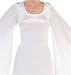 Velvet Gothic Dress With Flared Sleeves (White-Medium/Large)