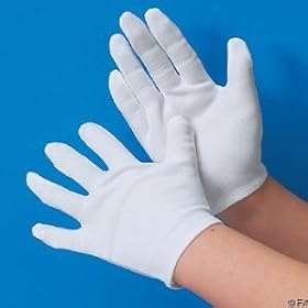 Child Size White Costume Gloves ~ Halloween Costume Accessories: Toys &amp; Games