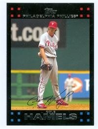 Cole Hamels Baseball Card 2007 Topps Card #55 Philadelphia Phillies - rookie card