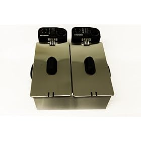 Hyundai Dual Deep Fat Fryer 2 x 3.5 Litre Capacity For Home, Pubs and Cafe's