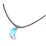 Swarovski Crystal (AB) Half Moon Pendant Necklace