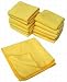 ULTRA FINE MULTI USE 100% MICROFIBER TOWELS YELLOW 16