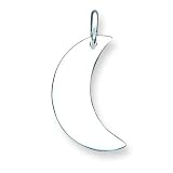 Sterling Silver Crescent Moon Pendant with 20 inch Sterling Silver Chain