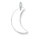 Sterling Silver Crescent Moon Pendant with 20 inch Sterling Silver Chain
