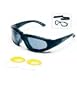 Body Specs Sunglasses or Goggles BSG-2 Matte Black Frame with Polarized Gray, Yellow, and Clear 3 Lens Set