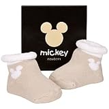 Disney Newborn Tan Mickey Mouse Booties for Infants