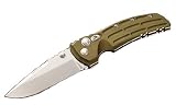 Hogue Extreme Series Knife Aluminum Frame 4-Inch Drop Point Blade Tumble Finish, Matte OD Green