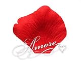 1000 Wedding Silk Rose Petals Ruby Red